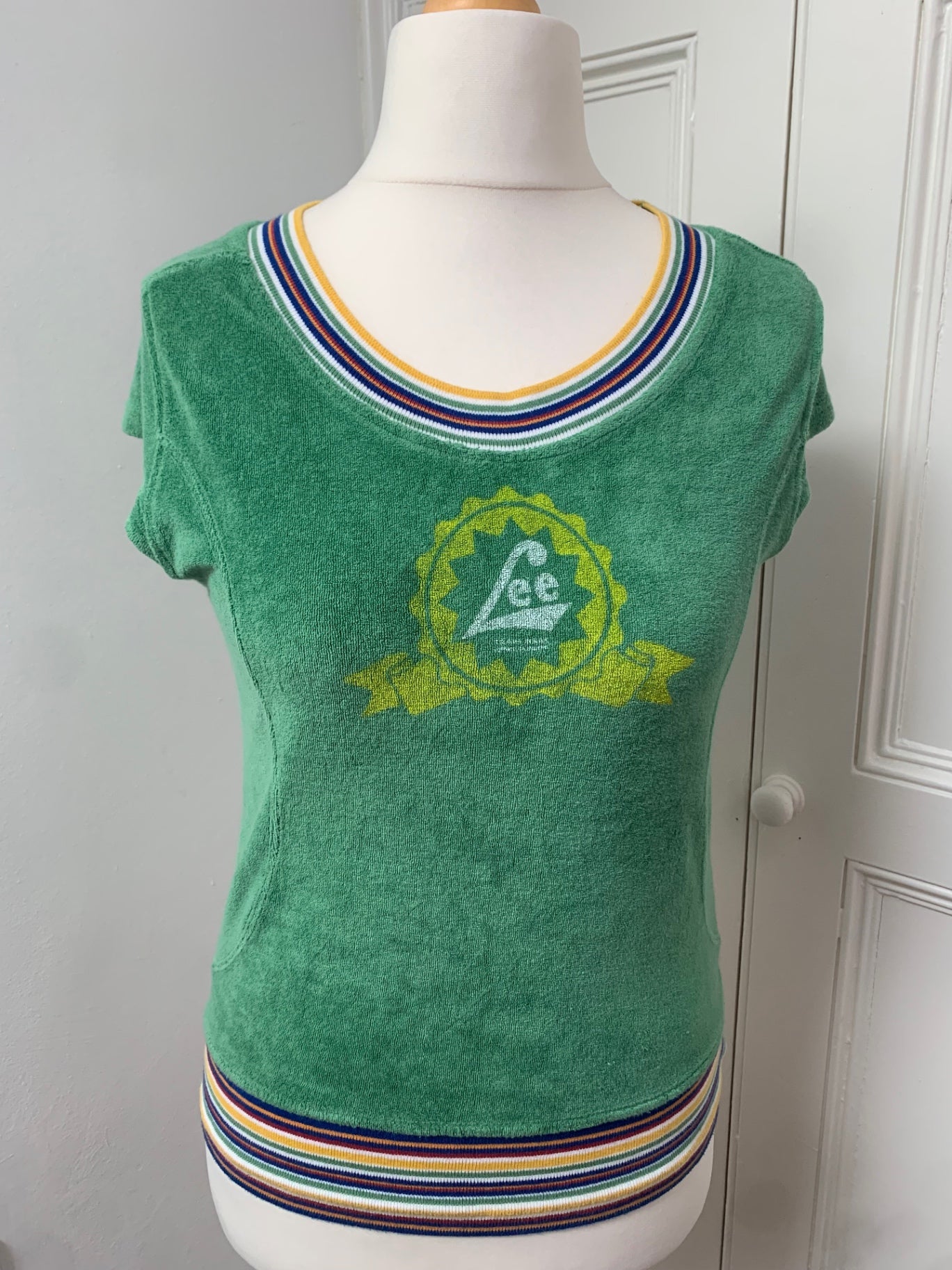 vintage lee green cotton top 