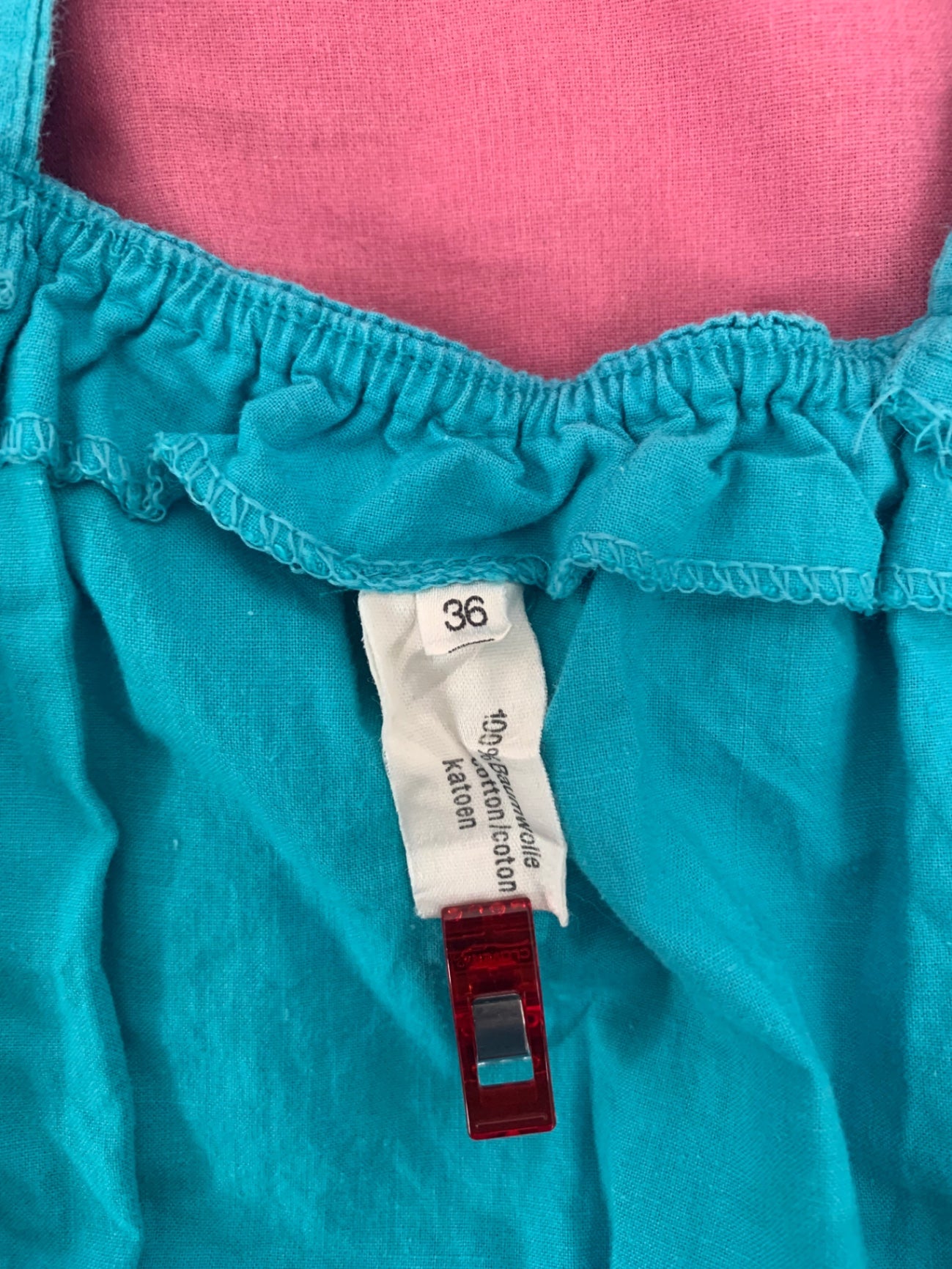 vintage 100% cotton blue dress 