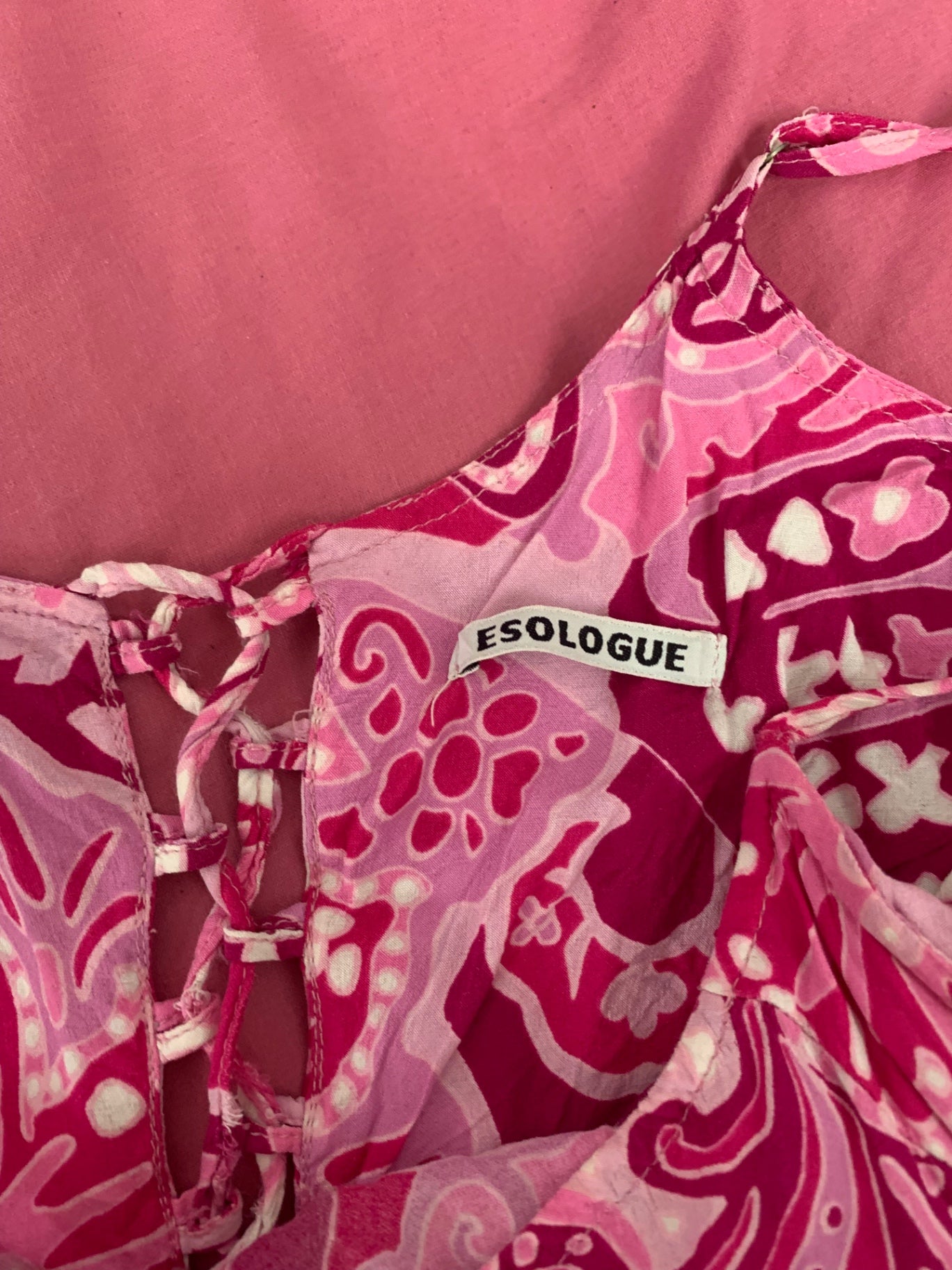 vintage pink floral dress