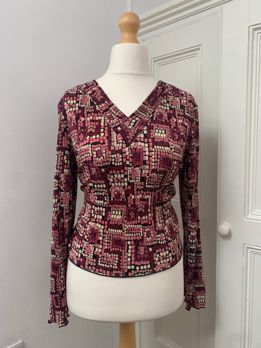 vintage mosaic berkertex top