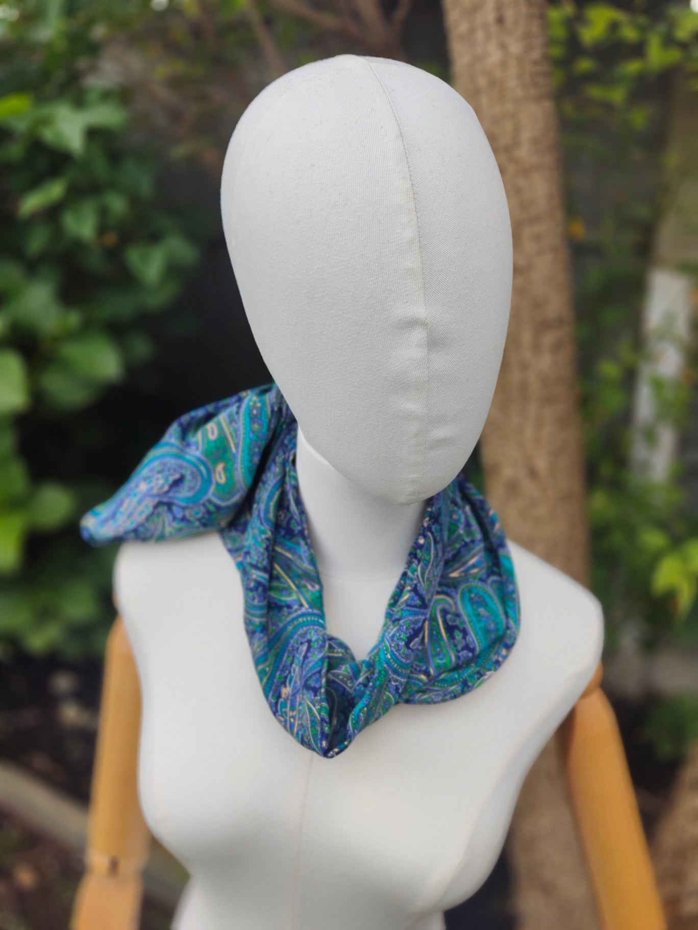 Wire headband wrap-sari fabric 
