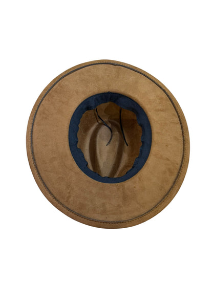 Gold Rose Brown Tassel Fedora Hat Adjustable 
