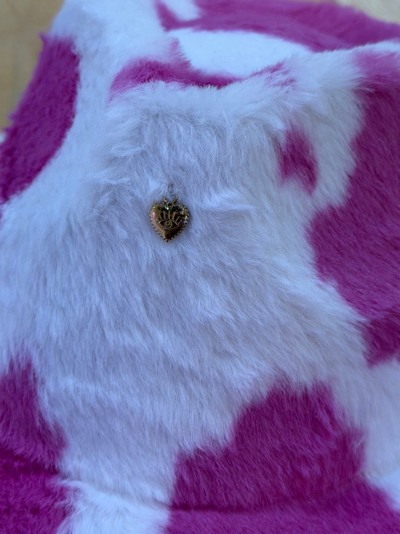Pink Fur Heart Cowboy Hat Adjustable