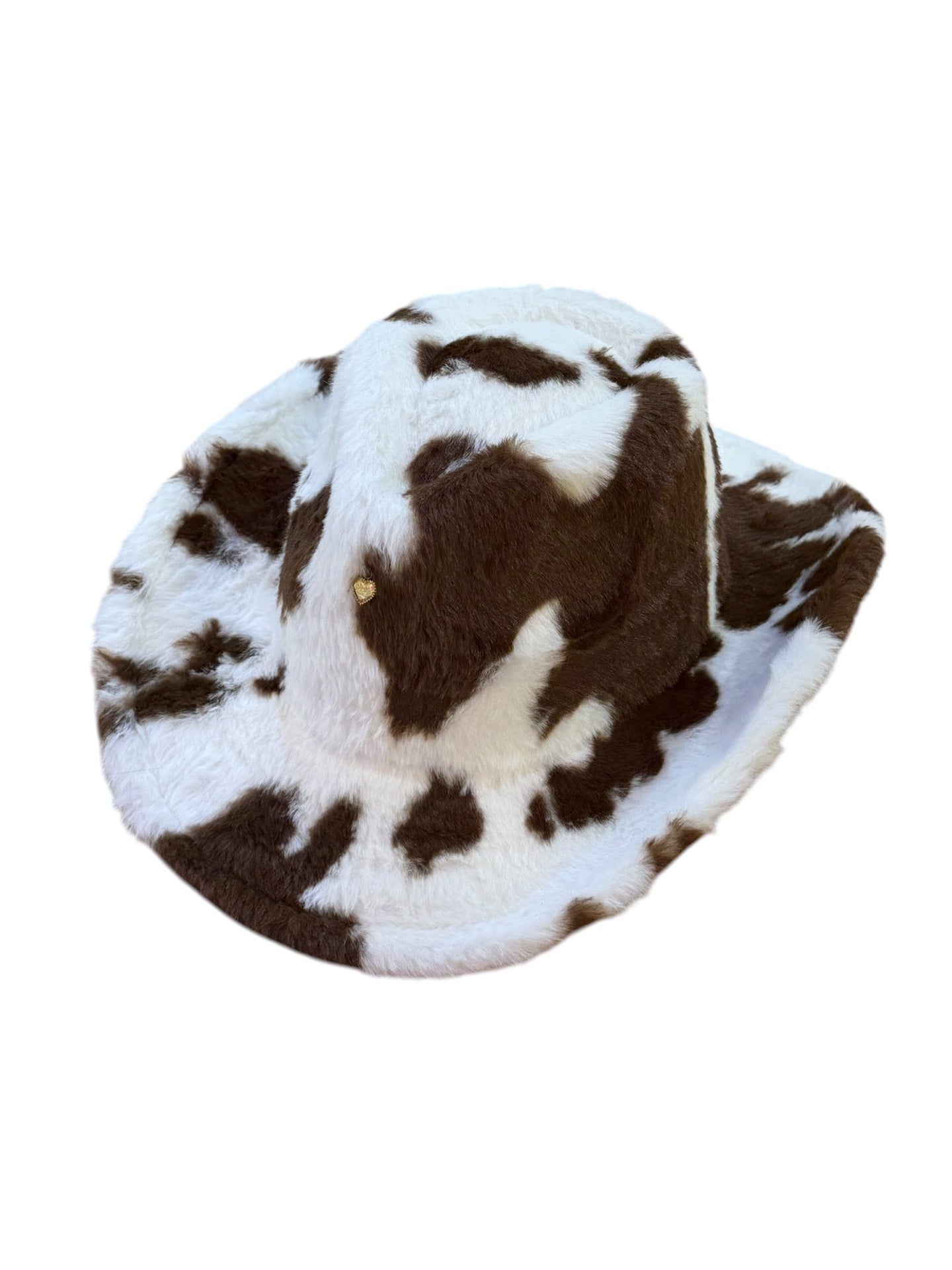 Brown Fur Heart Cowboy Hat Adjustable