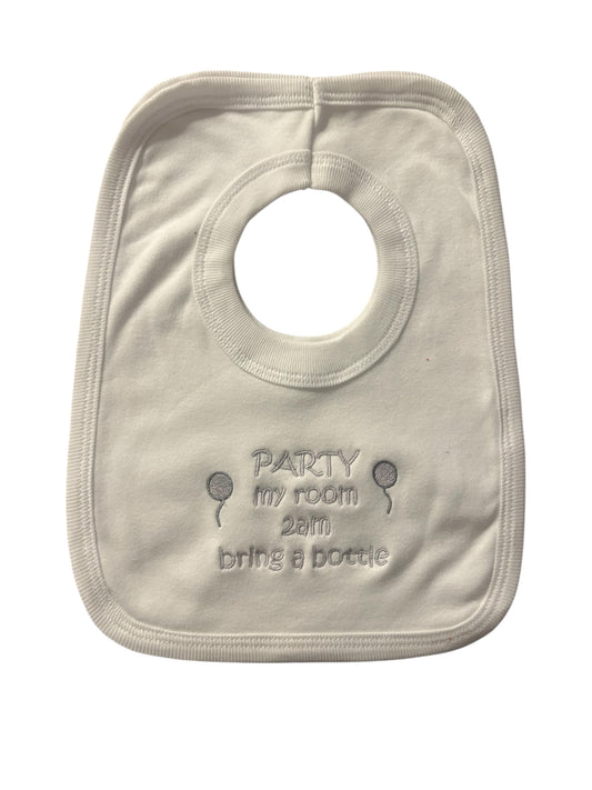 White Party My Room Bib