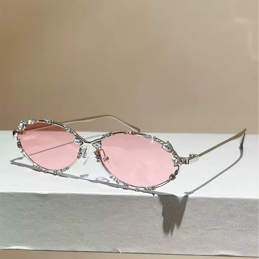 Bonita crystal Sunglasses Silver Black
