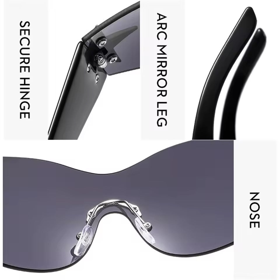 Y2K Clear Fade Star Sunglasses