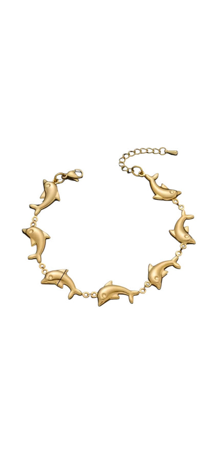 Gold Dolphin Bracelet