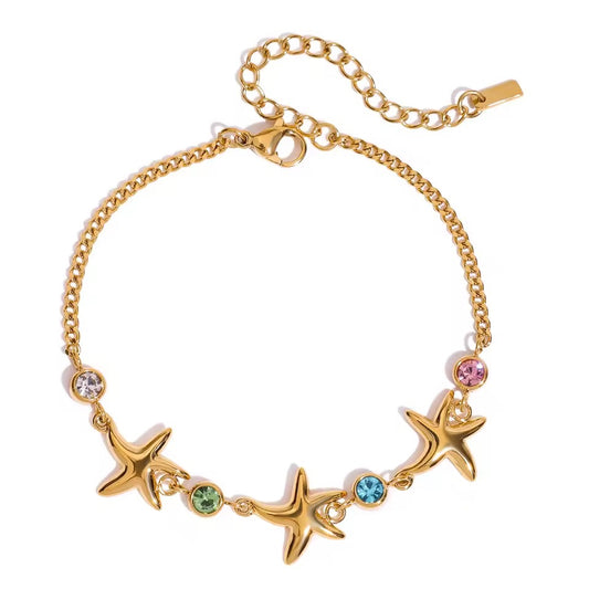 Ariel Sea Star Gold Bracelet