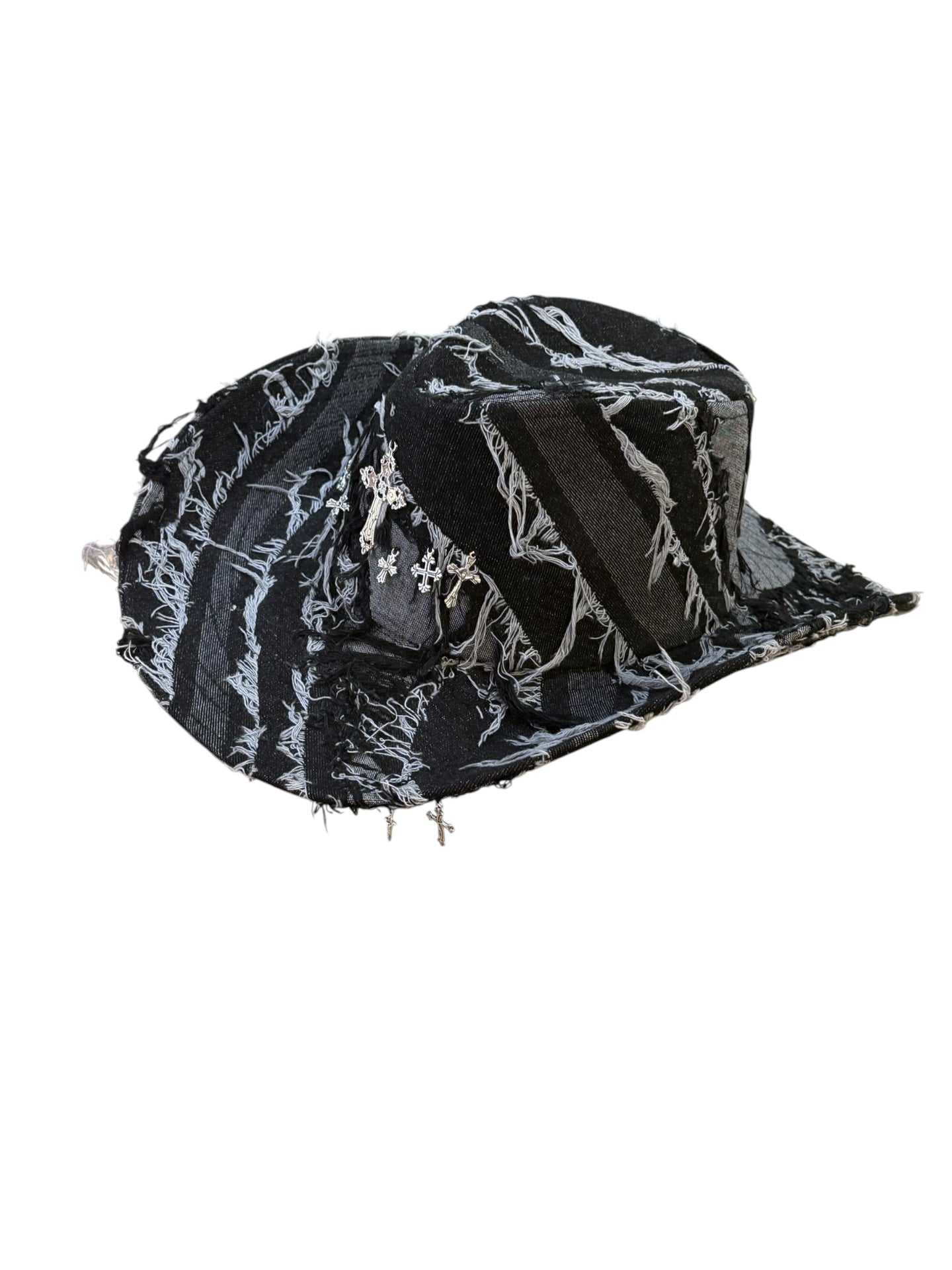 Cross Black Denim Cowboy Hat