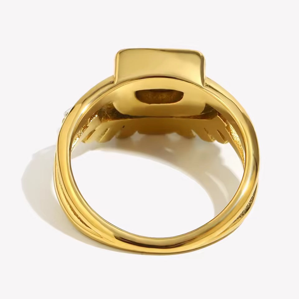 Gold Sunrise Ring Size 6