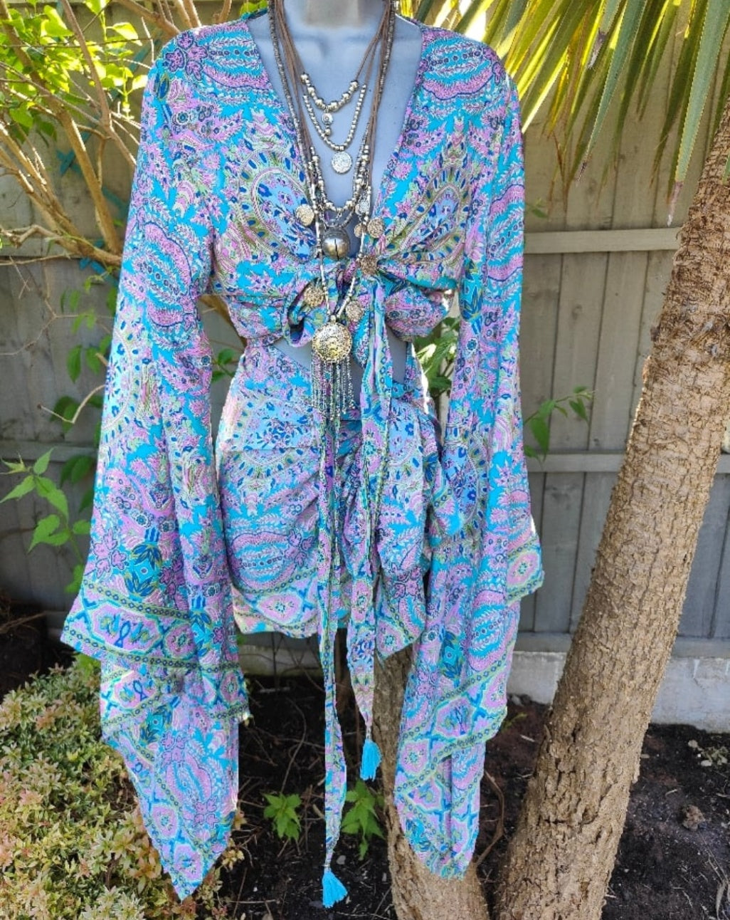Pefkos co ord set top and sarong scarf 