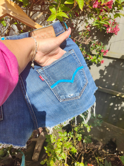 Vintage Levi Shorts- upcycled - waist 32 inches