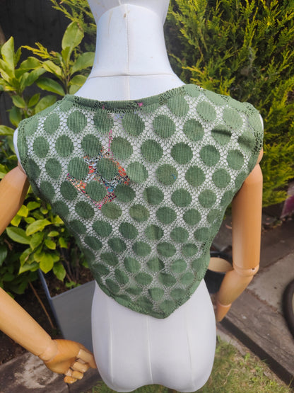 Boho crochet lace waistcoat top