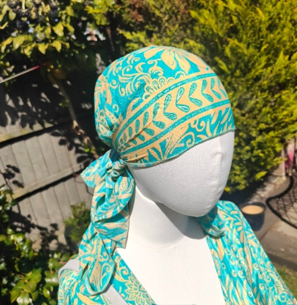 Pefkos co ord set tie top with tassles and sarong scarf 