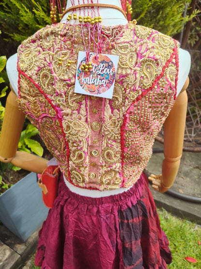 Mini Mykonos jewel waistcoat top 