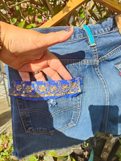 Vintage Levi Shorts- upcycled - waist 32 inches