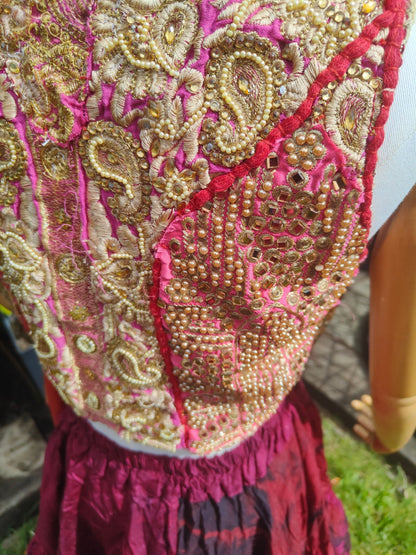 Mini Mykonos jewel waistcoat top 