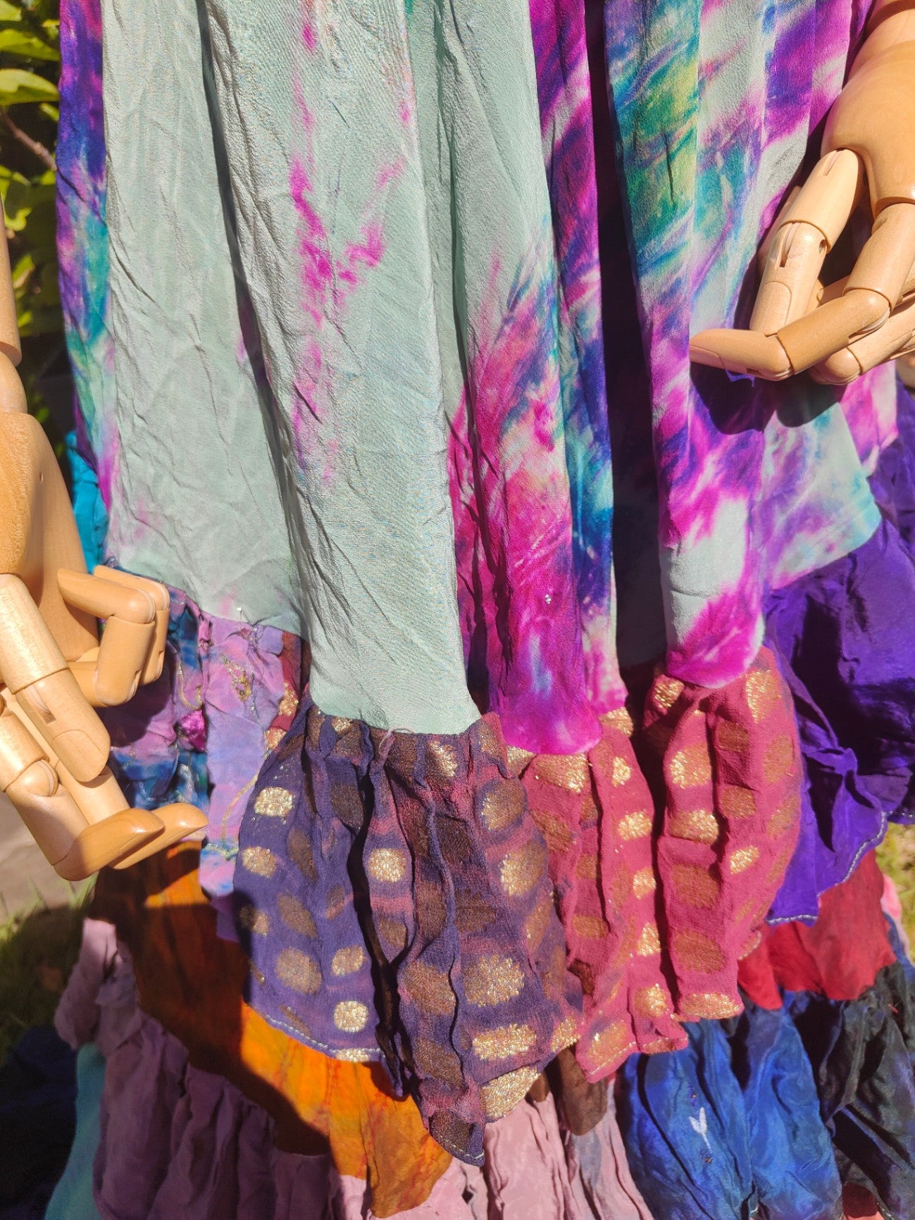 Wanderlust maxi skirt - tiered tie dye - Rainbow