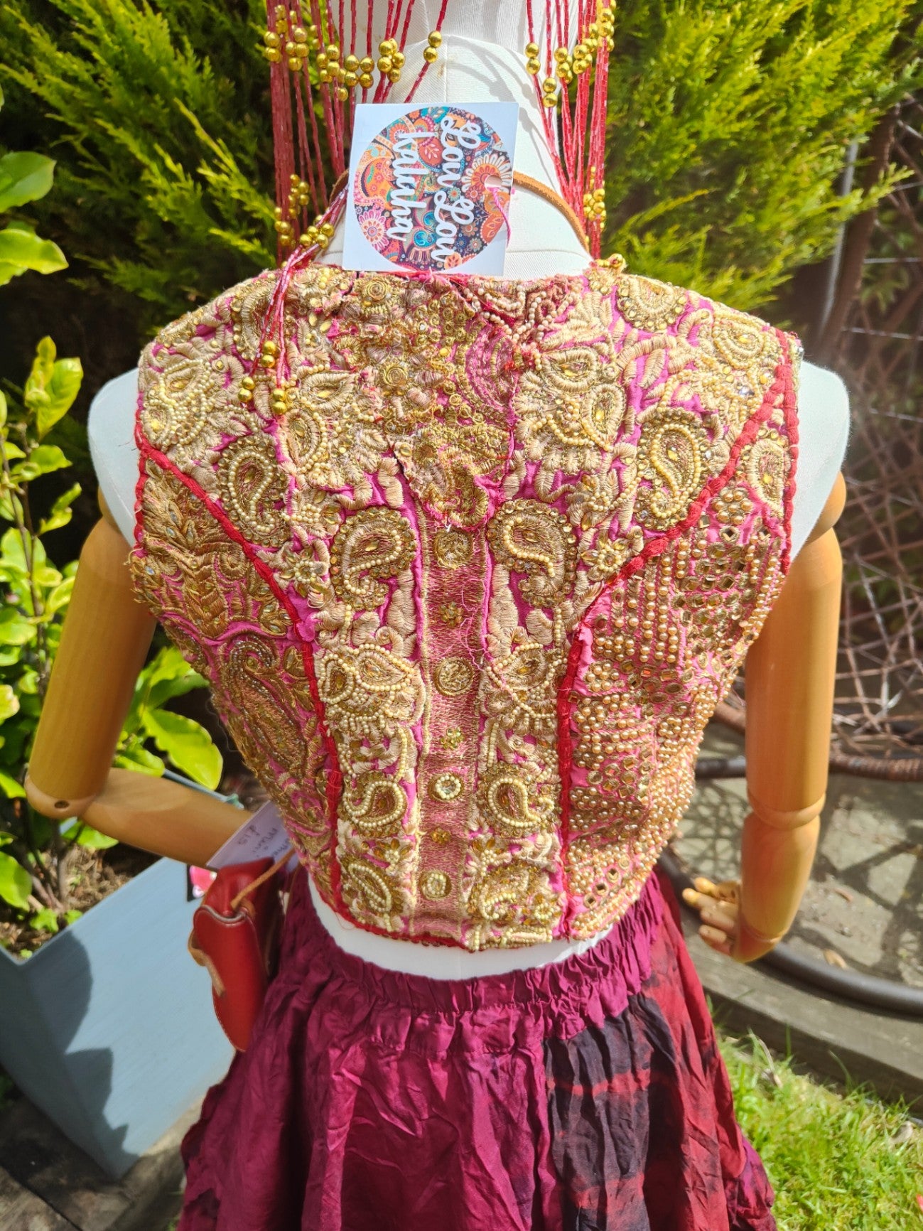Mini Mykonos jewel waistcoat top 