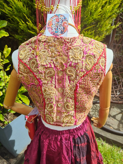 Mini Mykonos jewel waistcoat top 