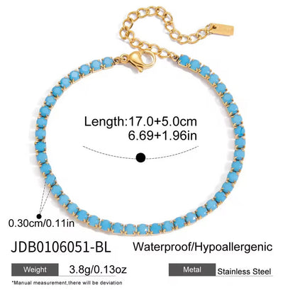Sea Blue CZ Crystal Bracelet
