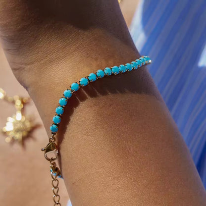 Sea Blue CZ Crystal Bracelet