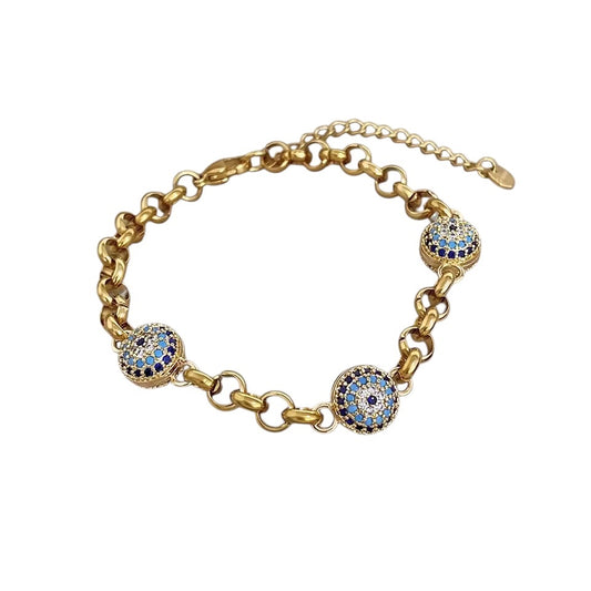 Gold Evil Eye Bracelet