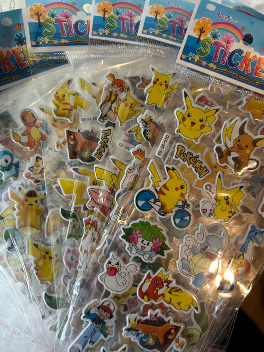 Pokemon sticker sheet