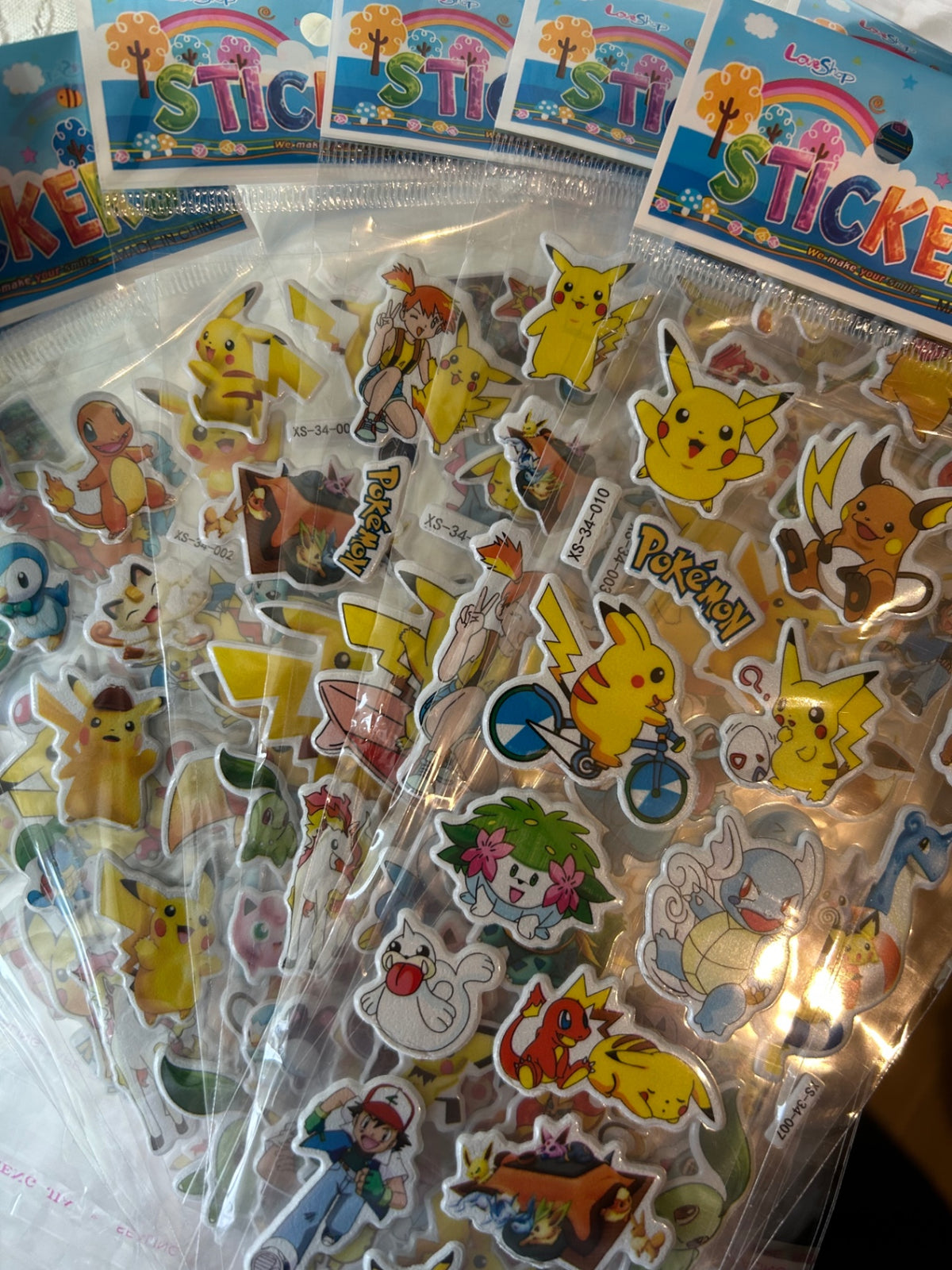Pokemon sticker sheet