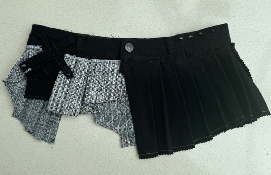 Upcycled mini skirt belt