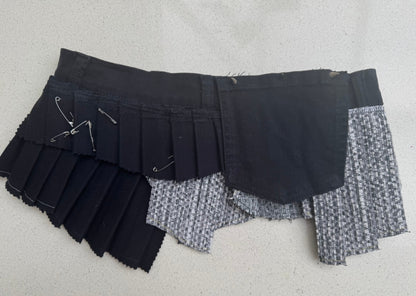Upcycled mini skirt belt