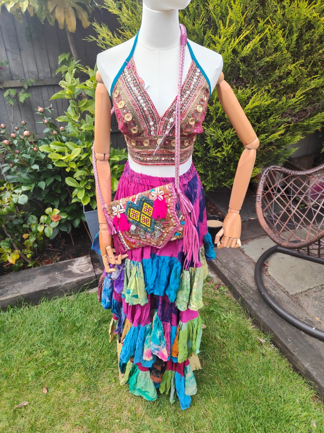 Jewel Bralette/ halter neck top - unique