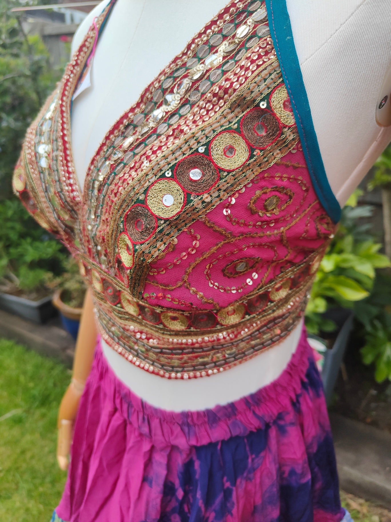 Jewel Bralette/ halter neck top - unique