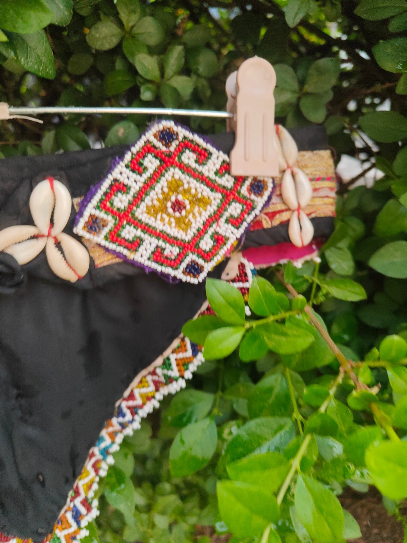 Boho tribal triangle belt - unique -one off 