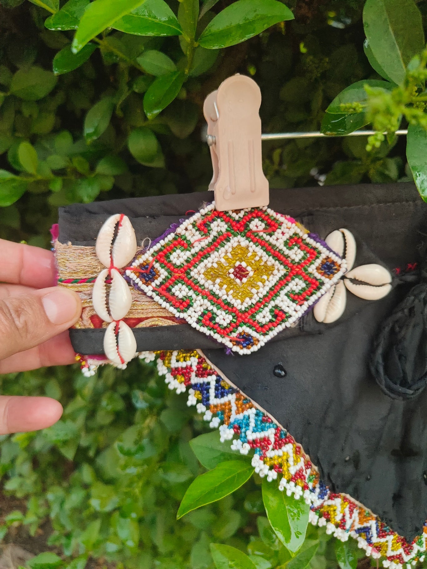 Boho tribal triangle belt - unique -one off 