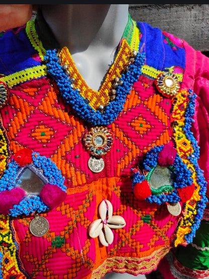 Vintage Afghani Bohemian Top - rare find - 4-10 uk