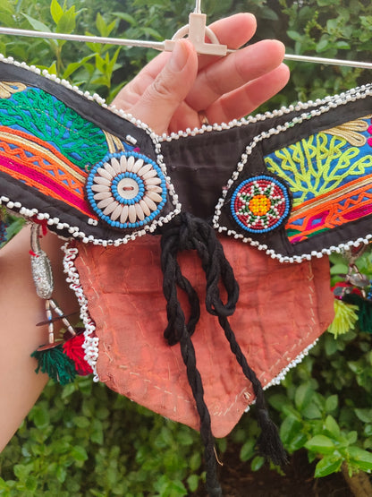 Boho beaded tribal belt -Unique one off 