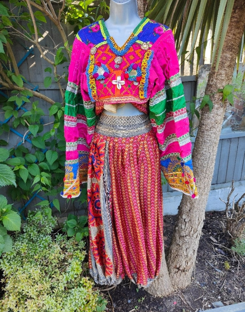 Vintage Afghani Bohemian Top - rare find - 4-10 uk
