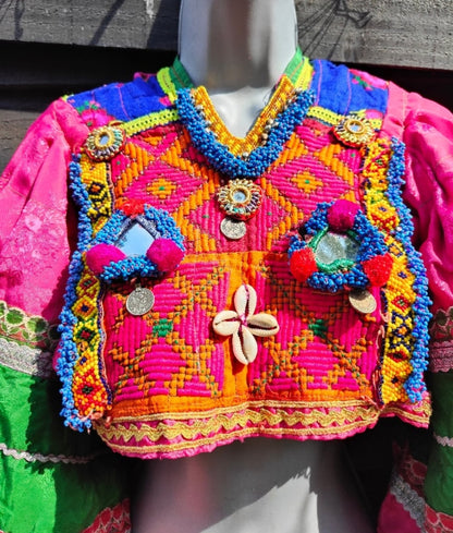 Vintage Afghani Bohemian Top - rare find - 4-10 uk