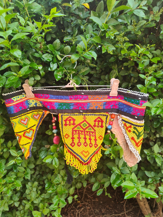 Boho beaded tribal belt -unique