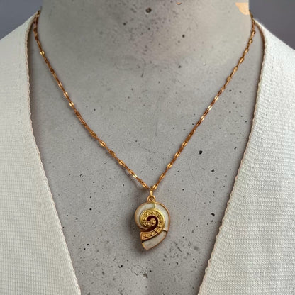 Shell Gold Stainless Steel Necklace