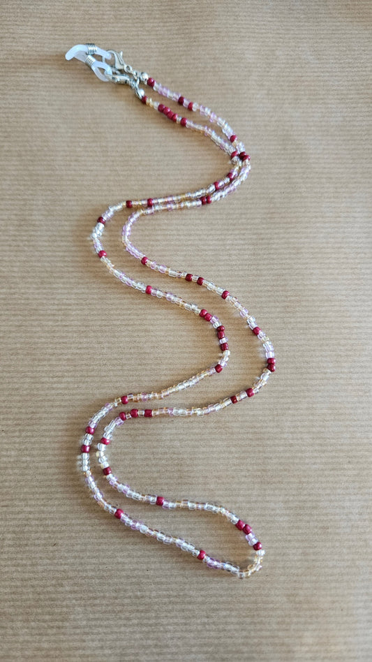 Sunglasses Chain: Red Beads