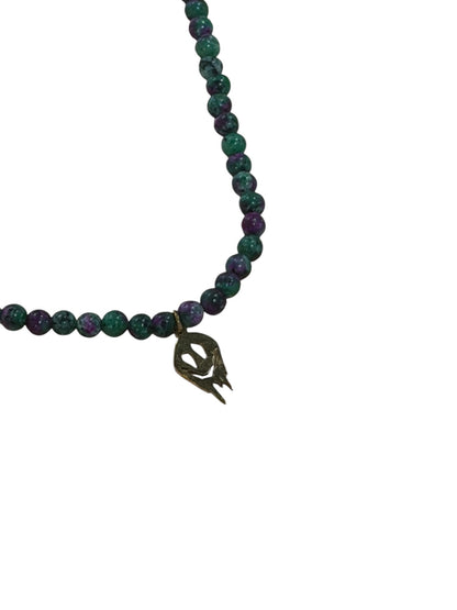 Ruby Zoisite Smiley Necklace