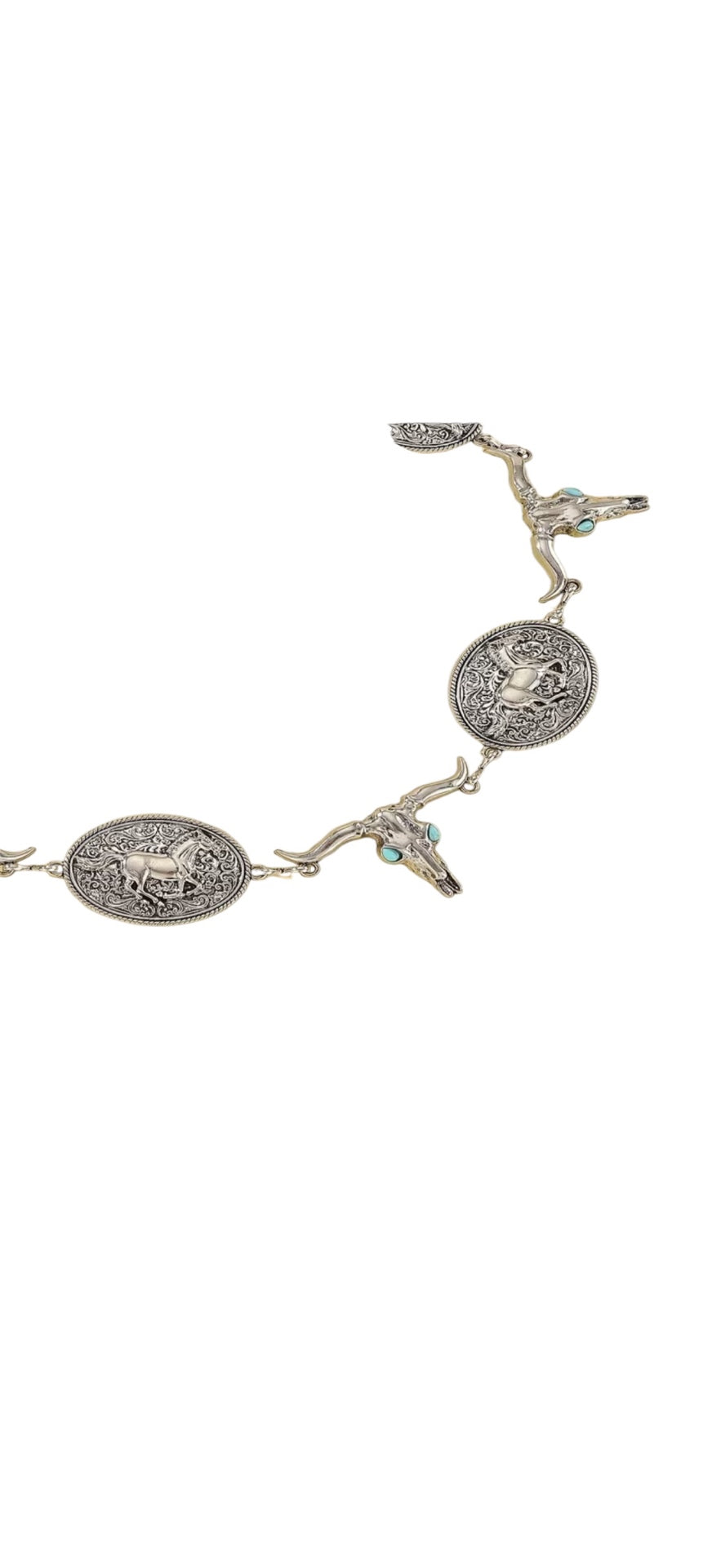 Silver Bull Chain Belt