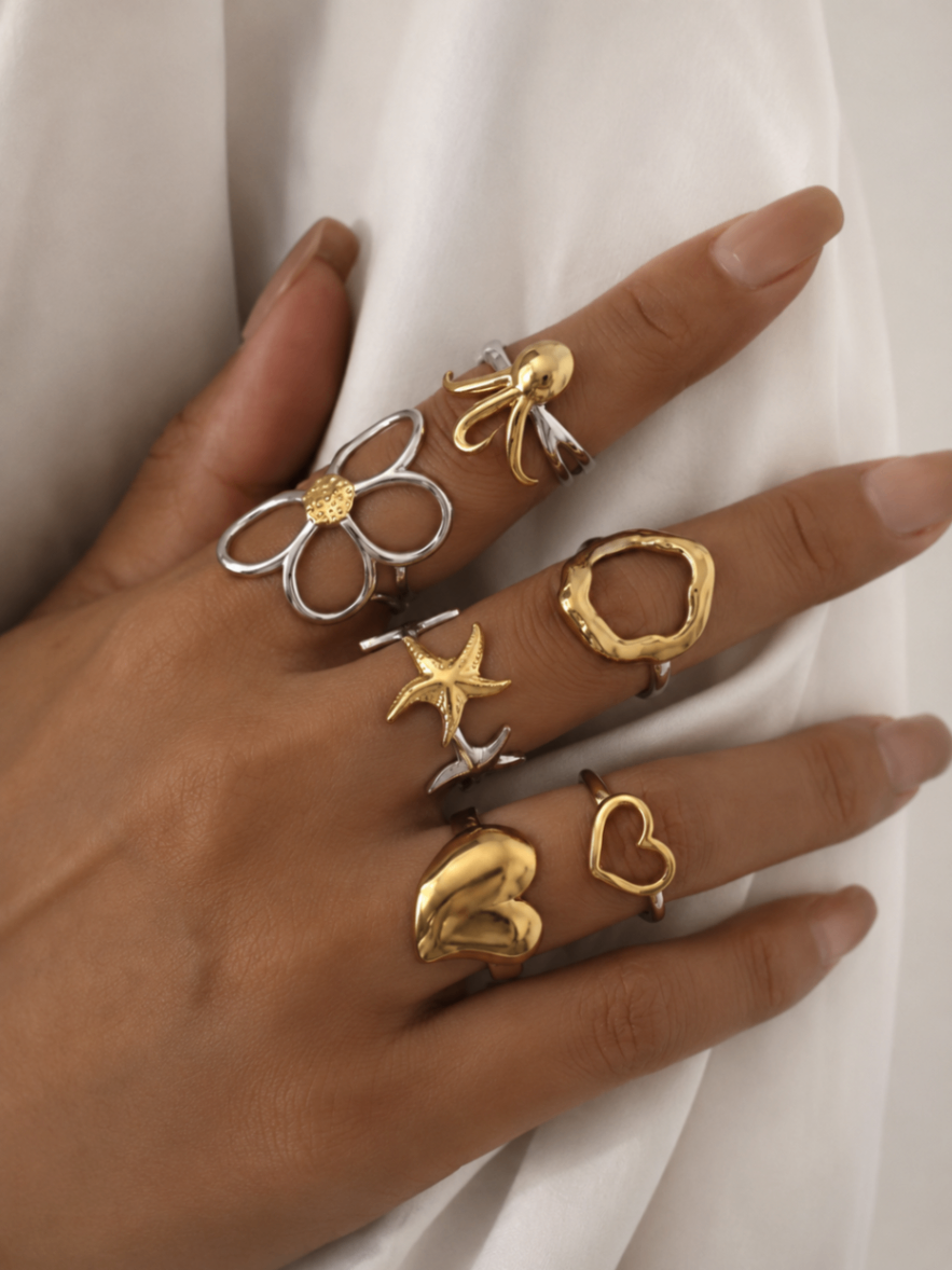 Gold Pot Luck Stainless Steel Ring