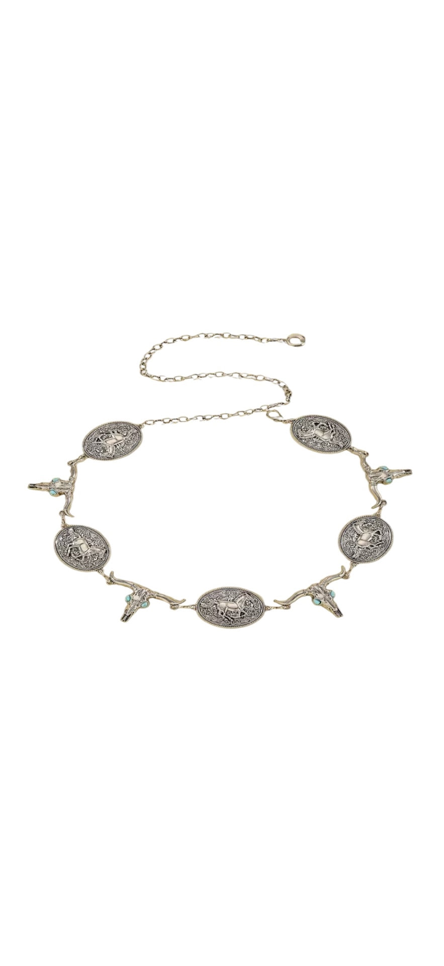 Silver Bull Chain Belt