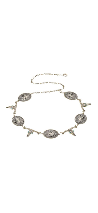 Silver Bull Chain Belt