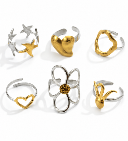 Silver Pot Luck Stainless Steel Ring