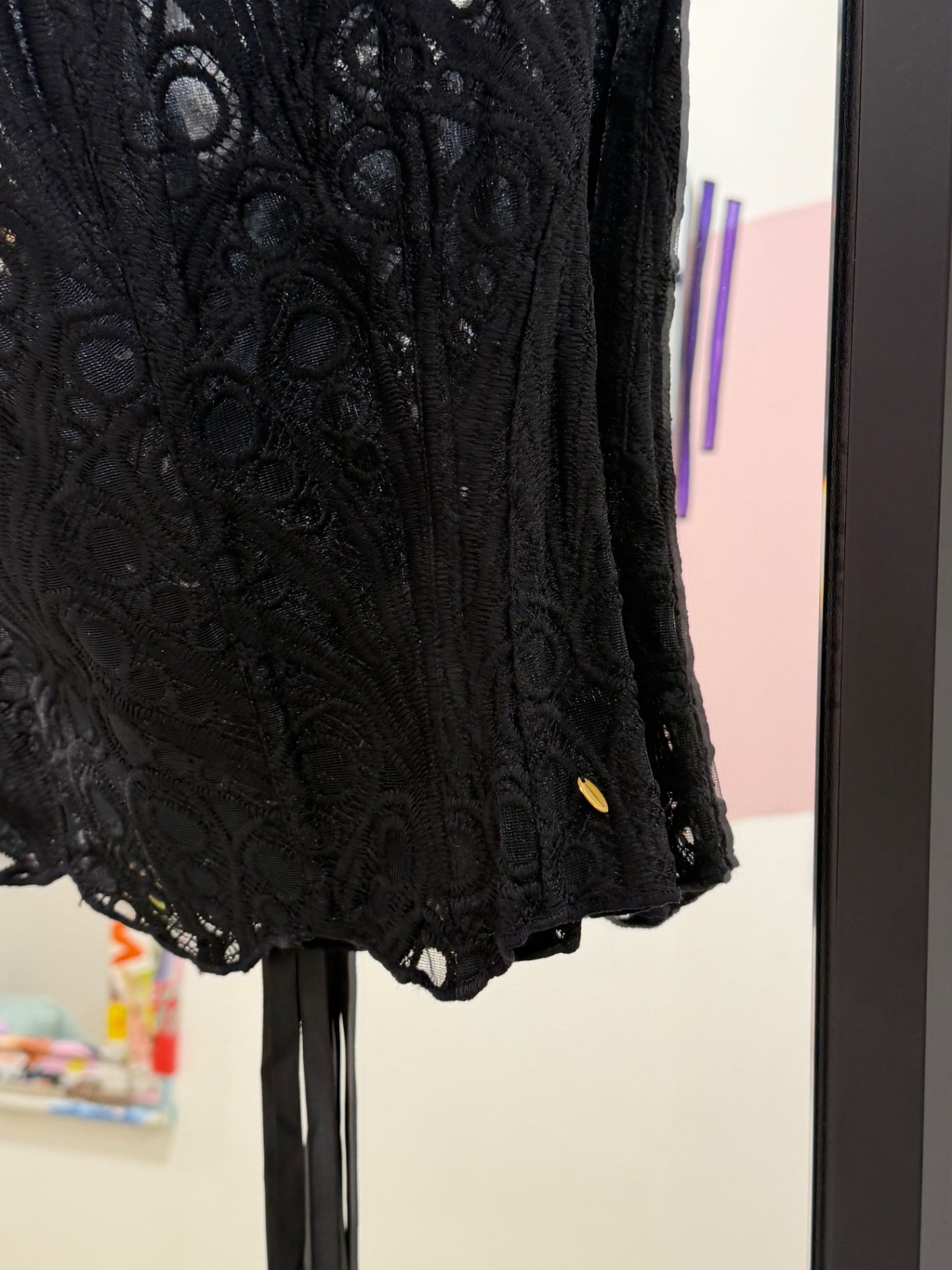 Black Wishbone Corset Top XXL